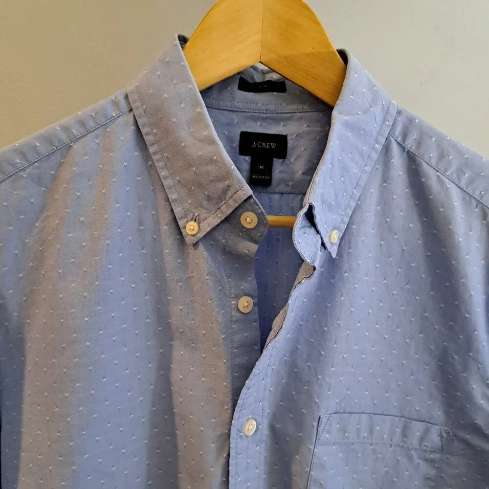J. Crew Men's M Slim Fit 100% Cotton Long Sleeve Button Down Shirt Style #A0233 - Picture 1 of 14